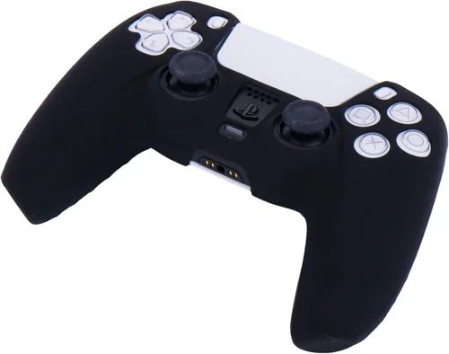 Vista 4 de YoRHa Funda de silicona para PS5 Dualsense Controller x 10 (negro) con empuñaduras para el pulgar