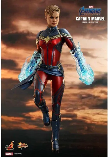 Vista 2 de Hot Toys Marvel Comics Avengers Endgame Captain Marvel Figura coleccionable a escala 1/6