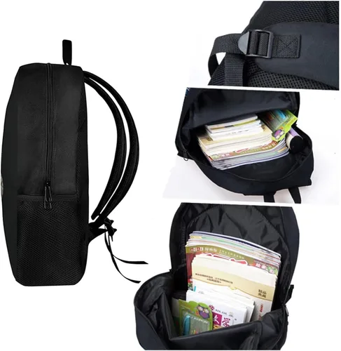 Vista 6 de Suobstales Añade el nombre de tus hijos a la mochila de fútbol, mochila escolar preescolar primaria con lonchera, estuche para lápices para niños