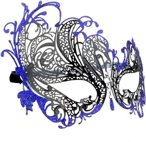 Vista 2 de IETANG - Antifaces venecianos para parejas, baile de máscaras, accesorios de disfraz o fiesta, 1par