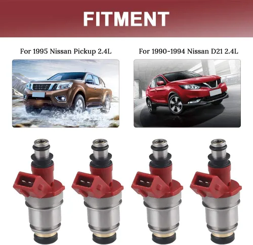 Vista 2 de JDMON Inyectores de combustible compatibles con Nissan Pickup D21 2.4L 1990-1994 16600-86G00 1660086G00 4pcs
