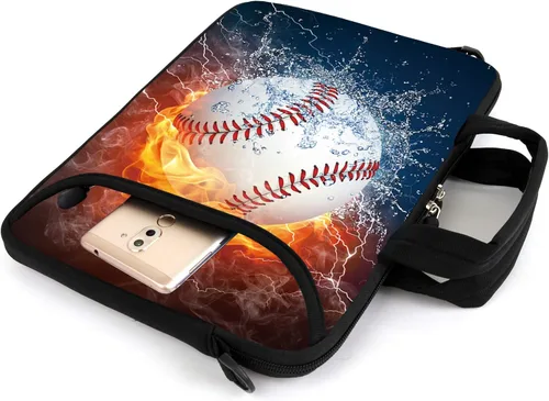 Vista 5 de AMARY Funda para portátil de 15.4" 15.6" pulgadas, estuche para chromebook, correa de hombro ajustable con asa, bolsillo para accesorios