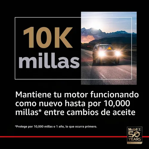 Vista 6 de Mobil 1 - Aceite sintético Advanced Fuel Economy 0W-16 para motor, 5 cuartos de galón