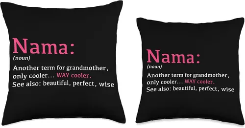 Vista 3 de Gifts For Nama Nama: Funny Definition Noun-Another Term Pillow, 16 x 16 pulgadas, multicolor