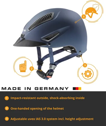 Vista 7 de uvex perfexxion II - Casco de equitación para mujer y hombre, color antracita, ajustable y excelente ventilado