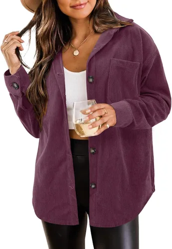 Vista 123 de ZOLUCKY Chaqueta de manga larga con botones para mujer, talla grande, blusas