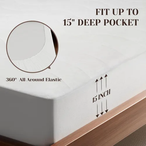 Vista 5 de GOTCOZY - Funda para colchón con calefacción de múltiples zonas, tamaño individual - Funda eléctrica para colchón de hasta 15" con 10 ajustes