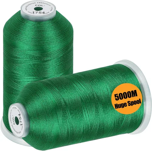Vista 11 de New brothread - 2 bobinas enormes de 5000 m cada una de hilo de poliéster para máquina de bordar 40WT para máquinas comerciales y domésticas