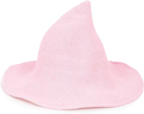 Vista 8 de DAZCOS Sombrero de bruja de punto multicolor transpirable de ala ancha plegable para mujer, disfraz de Navidad