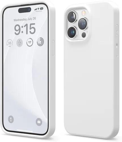 Vista 36 de elago Funda compatible con iPhone 15 Pro Max, de silicona líquida, funda protectora de cuerpo completo, a prueba de golpes, funda delgada