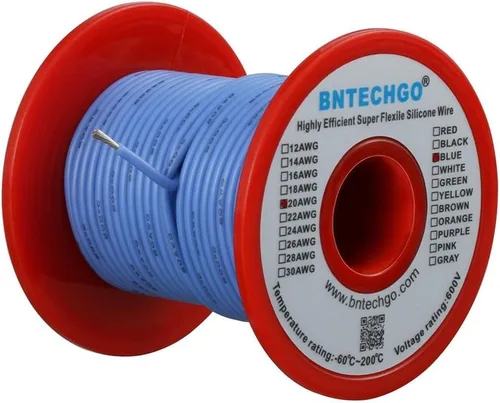Vista 28 de BNTECHGO - Kit de cables de silicona de 7 colores calibre 20, cada uno de 25 pies de largo, cables de cobre estañado trenzados y flexibles