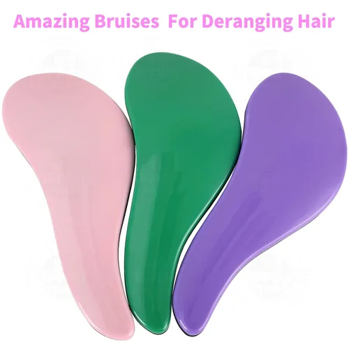 Vista 2 de 79STYLE 3 cepillos desenredantes para el cabello, sin enredos, para niños, sin nudos, sin dolor, desenredante para cabello fino y rizado