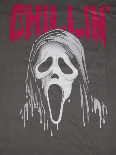 Vista 2 de Bioworld Ghostface Chillin - Camiseta jaspeada para hombre