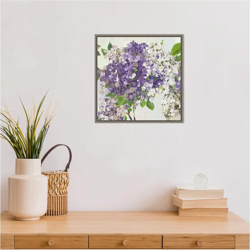 Vista 8 de Amanti Art Lienzo enmarcado para pared, 16 x 16 pulgadas, hortensia de verano morado II de Asia Jensen, lienzo enmarcado para pared, obras de arte