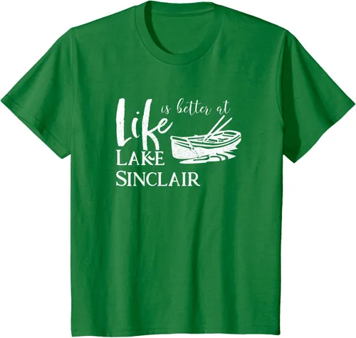 Vista 52 de Life is Better at Lake Sinclair Georgia Camiseta Negro