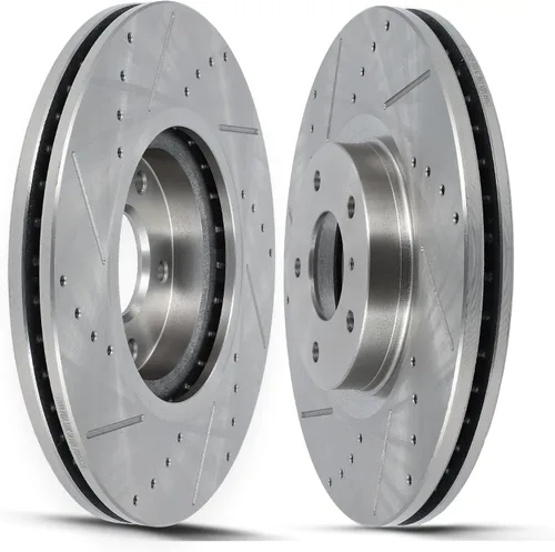Vista 23 de SCITOO Rotores de freno trasero para Honda para CR-V 2002-2004 Frenos de disco perforados y ranurados Rotores de reemplazo: 31304