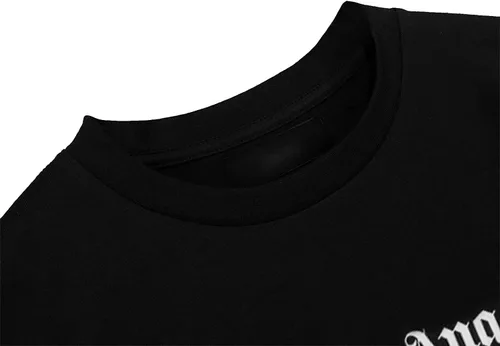 Vista 4 de Hip Hop Sports Fashion Casual Couple T-Shirt Cotton Short Sleeve All Printed Chopped Bear Paw Angel T-Shirt