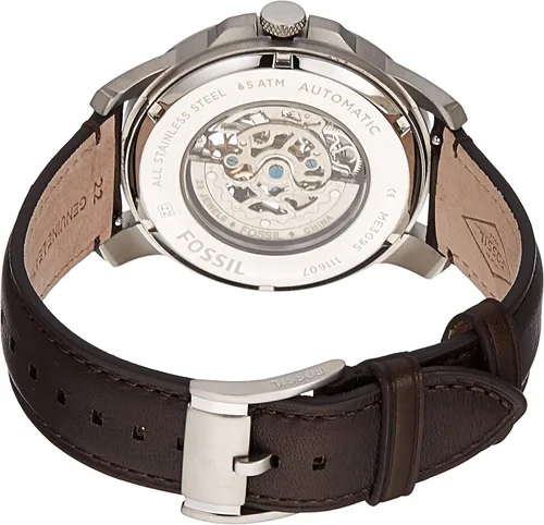 Vista 2 de Fossil ME3095 Reloj mecánico analógico con pantalla analógica mecánica a mano viento marrón Marrón