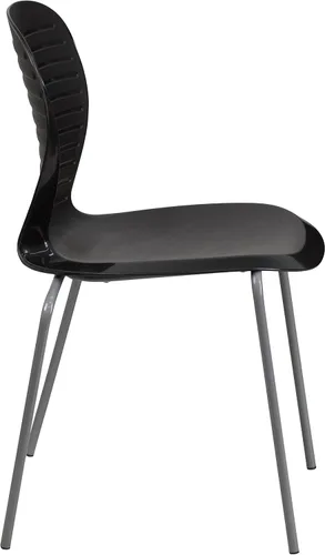 Vista 5 de Flash Furniture HERCULES Series 551 lb Capacidad Silla apilable negra
