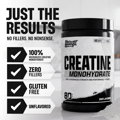 Vista 7 de Nutrex Research Ultra Pure Creatine Monohydrate Powder Unflavored 5G Micronized Creatine Powder for Muscle Gain, Strength, Endurance and Recovery