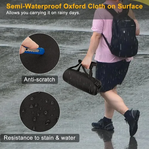 Vista 5 de Funda rígida compatible con altavoz Bluetooth JBL Xtreme 4/Xtreme 3, bolsa de almacenamiento de transporte de viaje con correa de hombro de repuesto