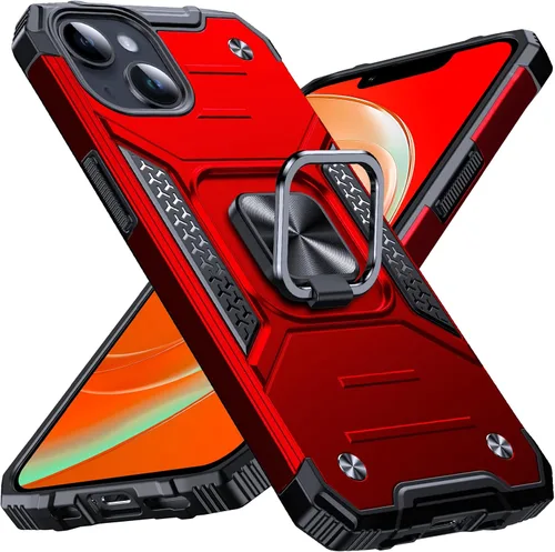 Vista 67 de Anqrp Funda resistente para iPhone 6/7/8/SE/SE2 con soporte de anillo mejorado y agarre, grado militar, a prueba de golpes, resistente y robusta
