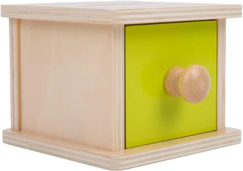 Vista 6 de Adena Montessori Caja de monedas, caja de permanencia para monedas de bebé de 1 año, juguetes de desarrollo de bolas de madera para bebés de 6 a 12