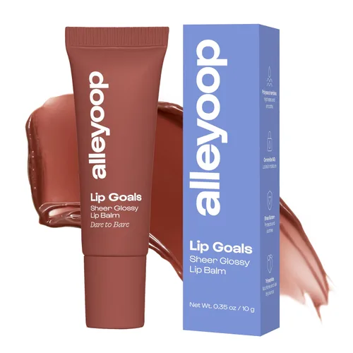 Vista 10 de Alleyoop Lip Goals Bálsamo Labial Brillante – Hidratante labial tintado para mujeres – Bálsamo labial vegano para labios agrietados, bálsamo