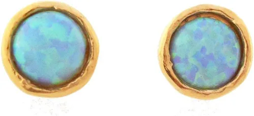 Vista 4 de Aretes de ópalo – Aretes de tuerca de 0.236 in – Aretes minimalistas de ópalo para mujer