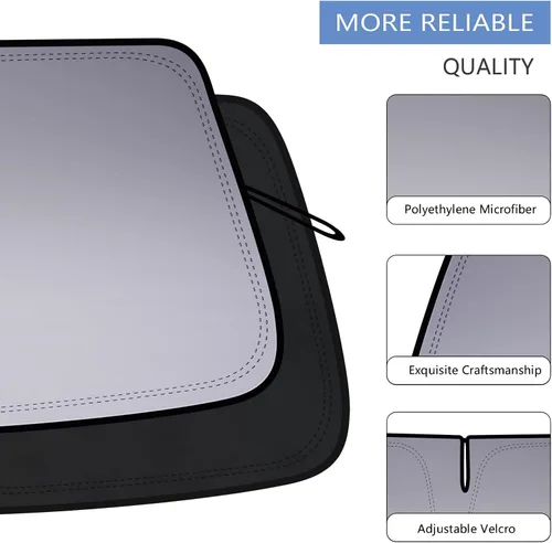 Vista 7 de Parasol para parabrisas para accesorios de Toyota 4Runner 2010-2024, ajuste personalizado, plegable, protector de visera para ventana delantera