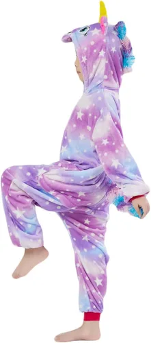 Vista 40 de Mameluco de unicornio para pijamas de animales, cosplay, disfraz unisex de Halloween