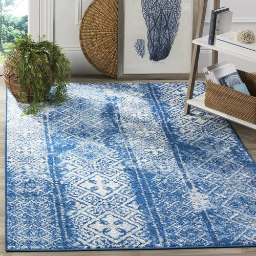 Vista 24 de SAFAVIEH Alfombra de área 8x10 - Colección Adirondack - Grande - Negro y plateado, diseño marroquí bohemio, no suelta pelusa y fácil de limpiar