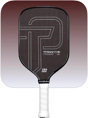 Vista 7 de Pala de pickleball Titan Pro de titanio, aprobada por USA Pickleball, opciones de 14 mm y 16 mm, núcleo revolucionario de Nomex y PP en dos capas