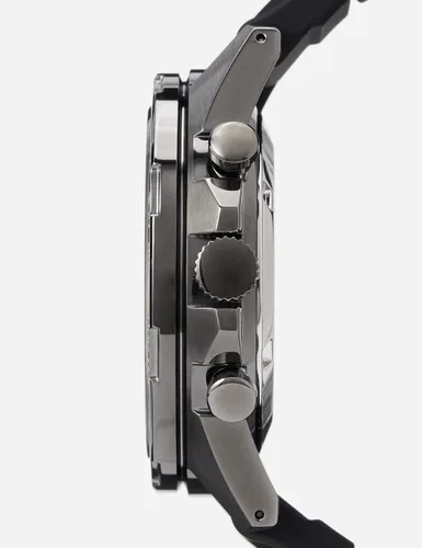 Vista 3 de Seiko - Reloj de cuarzo para hombre de acero inoxidable con correa de silicona