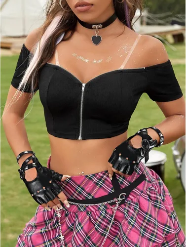 Vista 6 de Guantes punk para mujer, cinturón de piel sintética, steampunk, disfraz de cosplay de Halloween