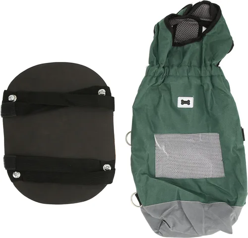 Vista 6 de Silla de ruedas para mascotas, panel de madera laminada transpirable, scooter para pasear perros con bolsa de tracción Oxford al aire libre