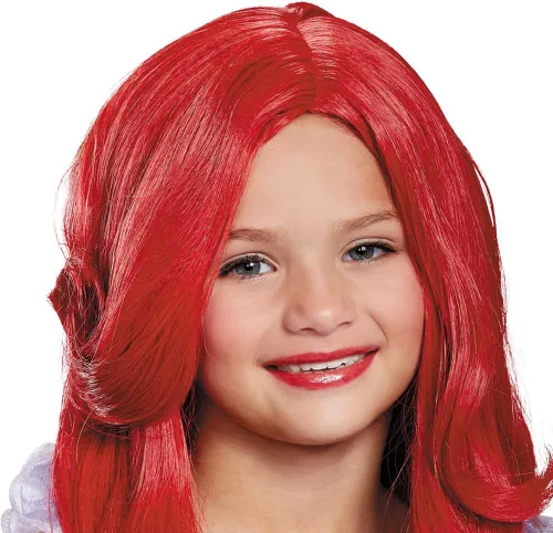 Vista 2 de Disguise Inc - Peluca diseño de lujo de Ariel para niña talla única Multi