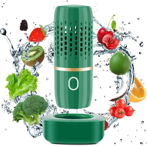 Vista 13 de Cudinham - Limpiador y Purificador de Frutas y Verduras, Máquina de Lavado con Forma de Cápsula, Tecnología de Desinfección de Iones OH para Limpiar