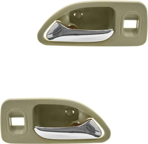 Vista 69 de TRQ Juego de 2 manijas de puerta interior trasera cromada y cachemira para Chevy GMC