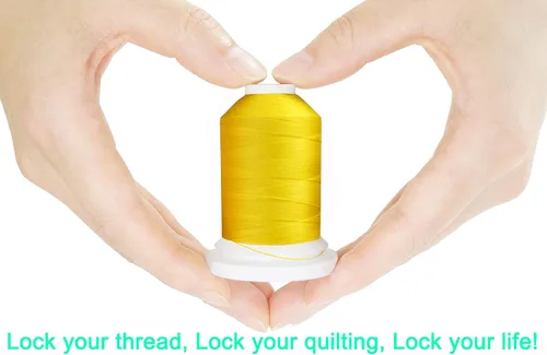 Vista 5 de New brothread - 18 opciones - Hilos de algodón 100% mercerizado multiusos 50S/3 600M (660Y) cada carrete para acolchado, serger, costura y bordado
