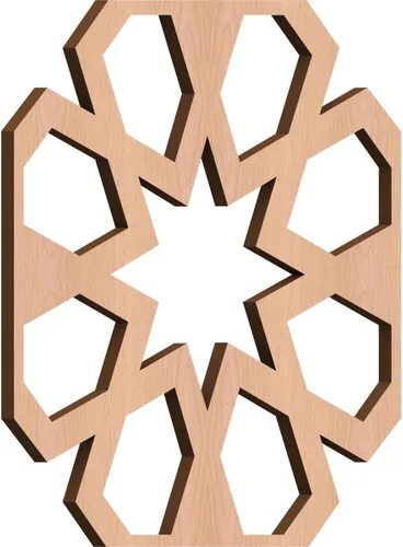 Vista 50 de Jackson Decorative Fretwork Wood Wall Panels, Large, 23 3/8" W x 23 3/8" H x 1/4" T, Cherry
