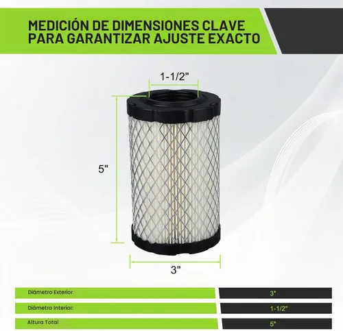 Vista 3 de Kit de mantenimiento D130 Filtro de aire MIU14395 para John Deere