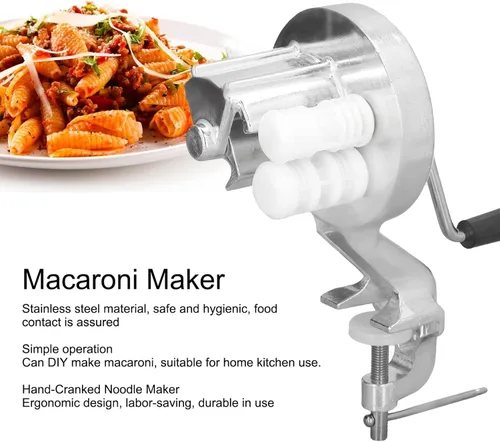 Vista 3 de Cavatelli - Máquina para hacer pasta italiana auténtica, máquina portátil de prensado de fideos para el hogar, cocina, restaurante