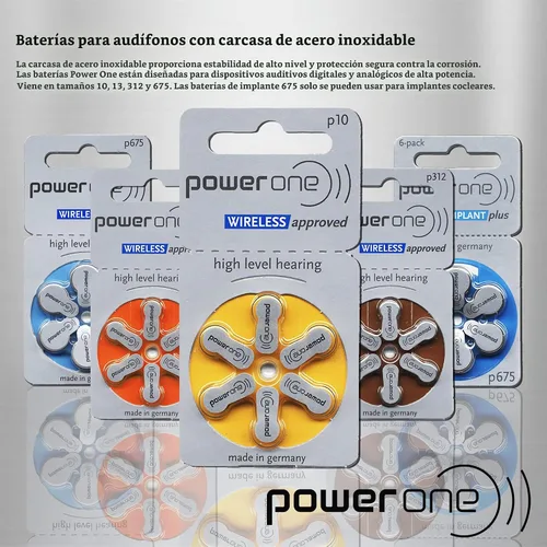 Vista 5 de Baterías para implantes cocleares Power One (120 baterías)