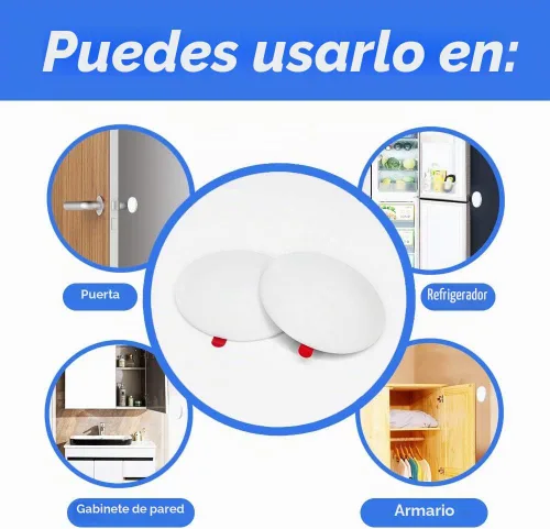 Vista 3 de Protectores de pared de silicona para pomos de puerta, color marfil, placa redonda autoadhesiva, almohadillas para parachoques de puerta, color Beige