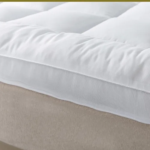 Vista 5 de Cubrecolchón con parte superior de almohada, funda de colchón de enfriamiento alternativa de plumón completo de 2 pulgadas de grosor