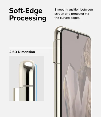 Vista 8 de Ringke Onyx - Funda compatible con Google Pixel 8 Pro [negra] + vidrio compatible con Google Pixel 8 Pro