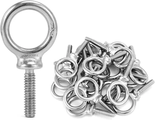 Vista 15 de QWORK Perno de ojo, paquete de 20 pernos de elevación de acero inoxidable de grado marino de 1/2 pulgada -13 x 1-1/2 pulgadas, de grado marino Lote