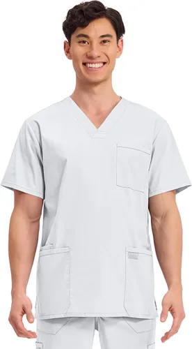 Vista 83 de Cherokee WW Professionals WW695 - Camisa de uniforme sanitario para hombre, con cuello en V