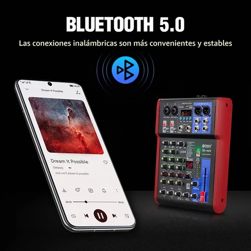 Vista 9 de D Debra Mezclador de grabación portátil profesional de la serie SI con 99 DSP efectos digitales preamplificadores de micrófono y USB para consola